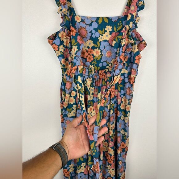 Princess Highway Linen Blend Wide Leg Ella Flora Jumpsuit Women’s Sz 12 cottage - Picture 8 of 10